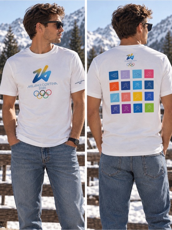 Olympics Other - Milano Cortina 2026 White Logo Short Sleeve T-Shirt